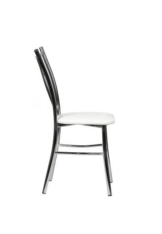 Стул ВВР Трилогия белый крокодил/хром, экокожа