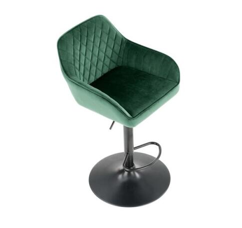 Стул барный HALMAR H103 темно-зеленый/черный