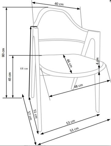 Стул HALMAR K247 белый/дуб медовый
