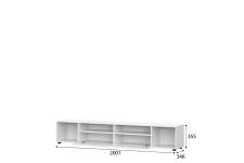 Тумба для ТВ NN Мебель (МС Токио) Белый текстурный