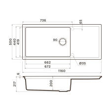 Кухонная мойка Omoikiri Sintesi 116-GB Artceramic/графит