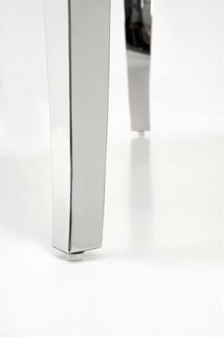 Стол обеденный HALMAR REGINALD белый мрамор/серебряный 120