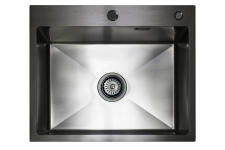 Кухонная мойка из нержавейки BLANTEK LS-5848B Nano black