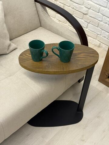 Стол журнальный HALMAR DELPHI ореховый/черный