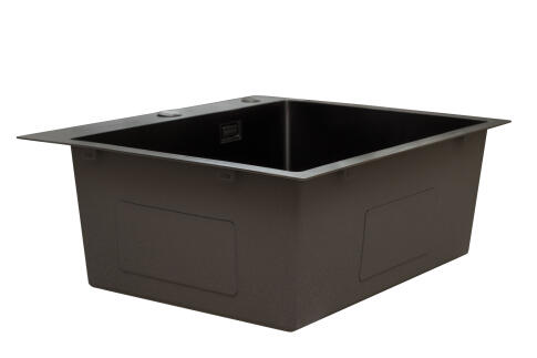 Кухонная мойка из нержавейки BLANTEK LS-5848HN Honeycomb Nano black