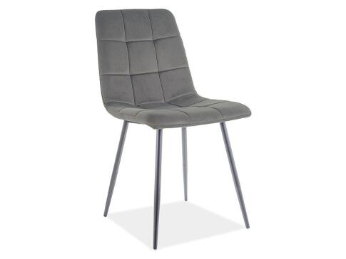 Стул SIGNAL MILA MATT Velvet tap. 85 серый/черный