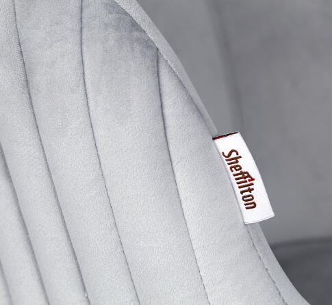 Стул барный SHT-ST39-1/S128 серое облако/хром/белый муар