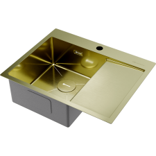 Кухонная мойка из нержавейки Omoikiri Akisame 65-LG-L светлое золото