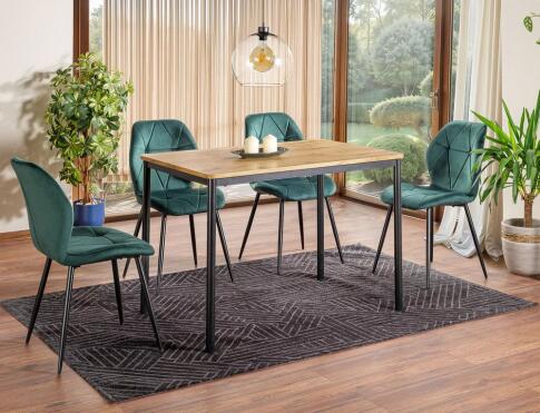 Стол обеденный SIGNAL CITY дуб артизан/черный 110/75