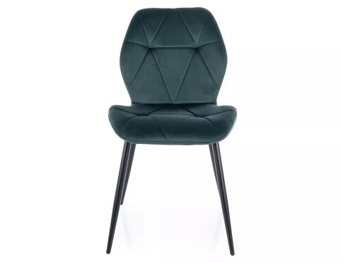 Стул SIGNAL RICK Velvet Bluvel 78 темно-зеленый/черный