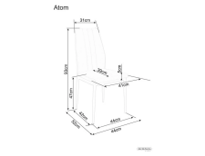 Стул SIGNAL ATOM Velvet Bluvel 77 оливковый/черный