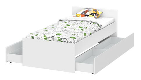 Кровать NN Мебель (МС Токио) Белый текстурный 90/200