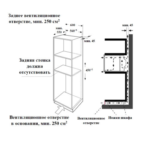 Духовой шкаф компактный с СВЧ WEISSGAUFF OE 449 PDB Black Edition