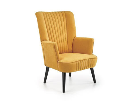 Кресло HALMAR DELGADO горчичный/черный