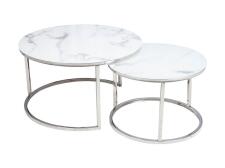 Комплект SIGNAL ATLANTA B (2 стола журнальных) белый мрамор/хром