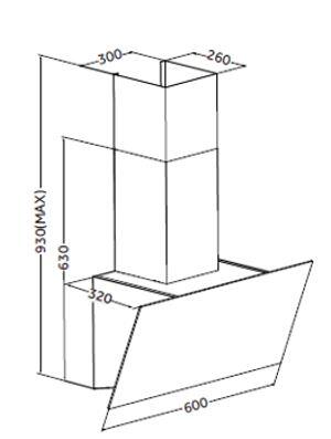 Вытяжка  ZORG TECHNOLOGY ALMA 1080 60 S черная