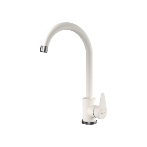 Смеситель для кухни GRANFEST QUARZ Z-5412 белый