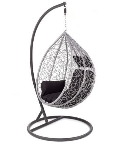 Кресло HALMAR EGGY серый/черный