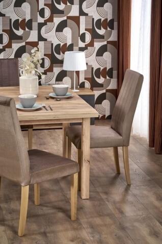 Стул HALMAR DIEGO 3 Monolith 09 бежевый/дуб медовый