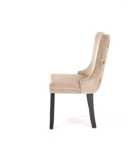 Стул HALMAR ALDA бежевый/черный