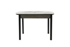 Стол ВВР Раздвижной пластиковый Лавант/бетон серый/черный прямой 110-150/70