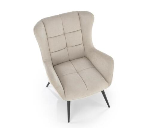 Кресло HALMAR BYRON бежевый/черный