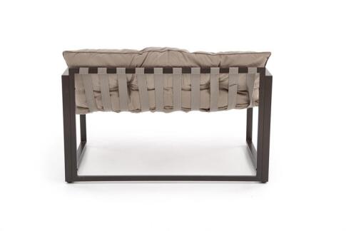 Комплект HALMAR SHARK (софа + 2 кресла + стол журнальный) черный/капучино