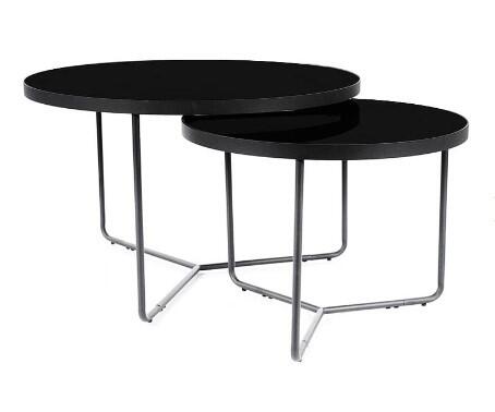 Комплект SIGNAL ITALIA (2 стола журнальных) черный/черный