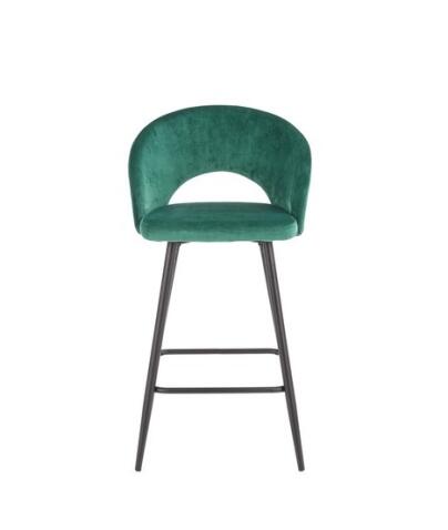 Стул барный HALMAR H96 темно-зеленый/черный