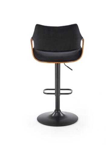 Стул барный HALMAR H124 черный/орех