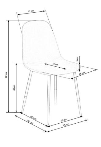 Стул HALMAR K379 серый/черный