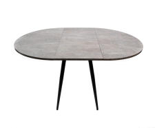 Стол ВВР Элип Камень темный/черный конус, ЛДСП