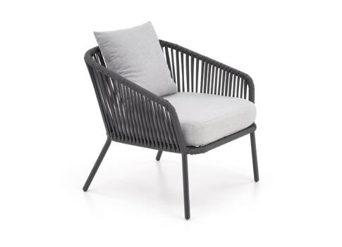 Комплект HALMAR ROCCA (софа + 2 кресла + стол журнальный), темно-серый/светло-серый