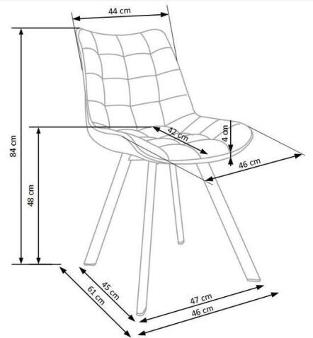 Стул HALMAR K332 синий/черный