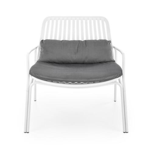 Кресло HALMAR MELBY белый/серый