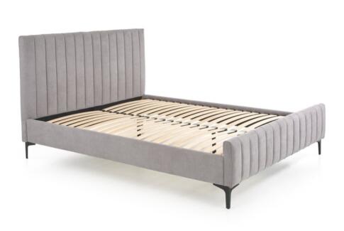 Кровать HALMAR FRANCESCA светло-серый/черный, 160/200