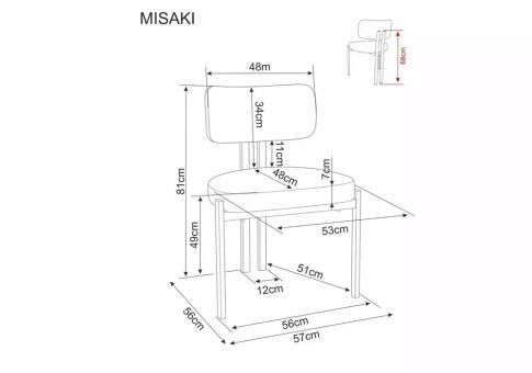 Стул SIGNAL MISAKI D t.253 бежевый/орех