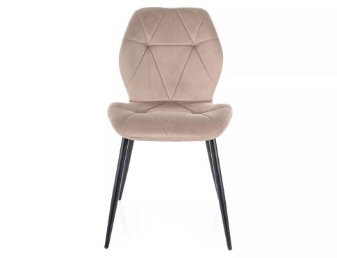 Стул SIGNAL RICK Velvet Bluvel 40 темно-бежевый/черный