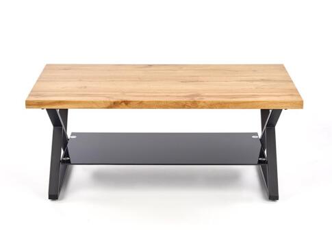 Стол журнальный HALMAR XENA PROSTOKAT натуральный дуб/черный, 110/60/45