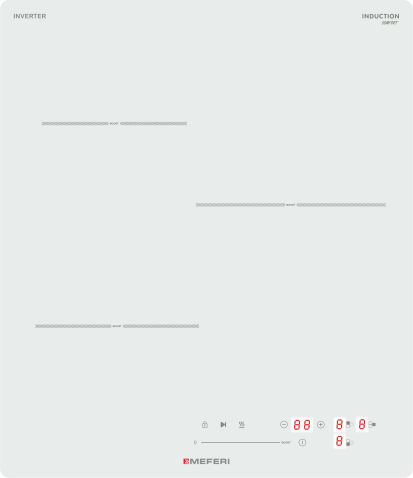 Варочная панель индукционная с инвертором MEFERI MIH453WH COMFORT