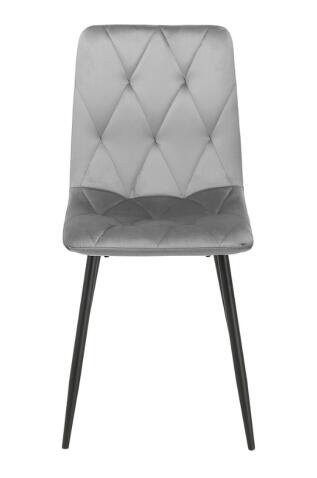 Стул SIGNAL TOM Velvet Bluvel 03 светло-серый/черный