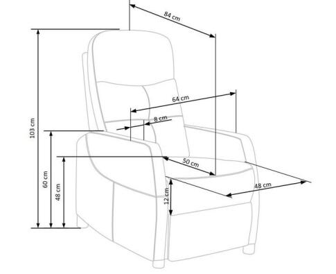 Кресло HALMAR FELIPE 2 раскладное, темно-зеленый/венге