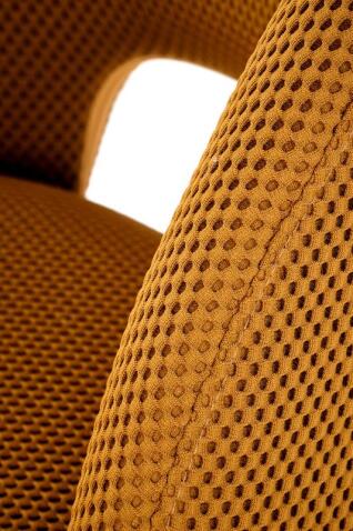 Стул HALMAR K546 горчичный/черный, поворотный