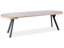 Стол обеденный SIGNAL DOMINGO дуб натуральный/черный 100-250/100 Стол обеденный SIGNAL DOMINGO дуб натуральный/черный 100-250/100