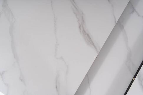 Стол обеденный SIGNAL APOLLO белый мат/черный 120-160/80