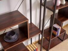 Стеллаж SIGNAL NET B орех/черный 132/75