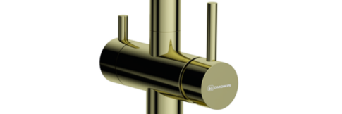 Смеситель для кухни Omoikiri Akeno-LG светлое золото/черный
