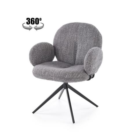 Стул HALMAR K568 серый/черный, поворотный