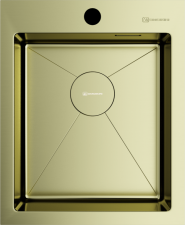 Кухонная мойка из нержавейки Omoikiri Akisame 41-LG светлое золото