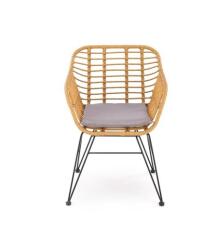 Стул HALMAR K541 серый/натуральный/черный